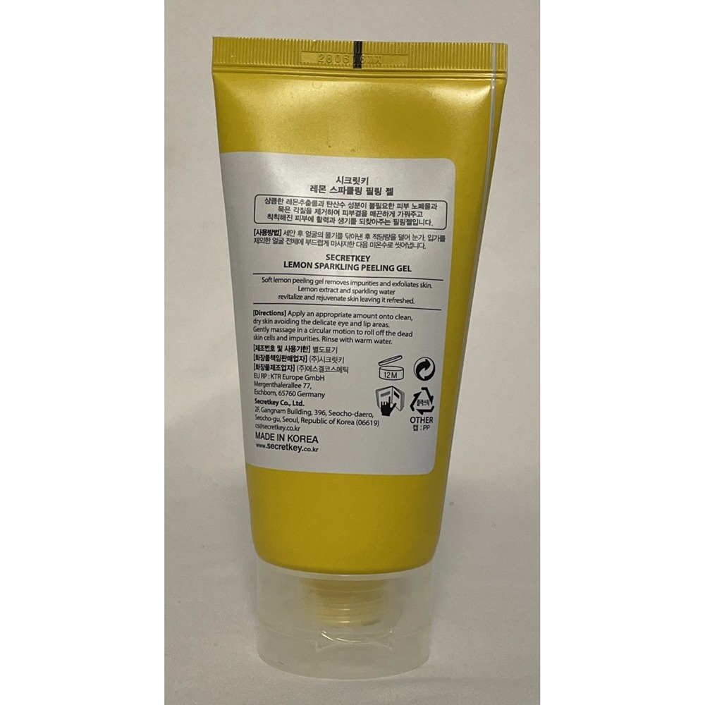 SECRET KEY Lemon Sparkling Peeling Gel 120ml / 4.05 fl. oz. Lemon Extract NEW - Picture 3 of 3